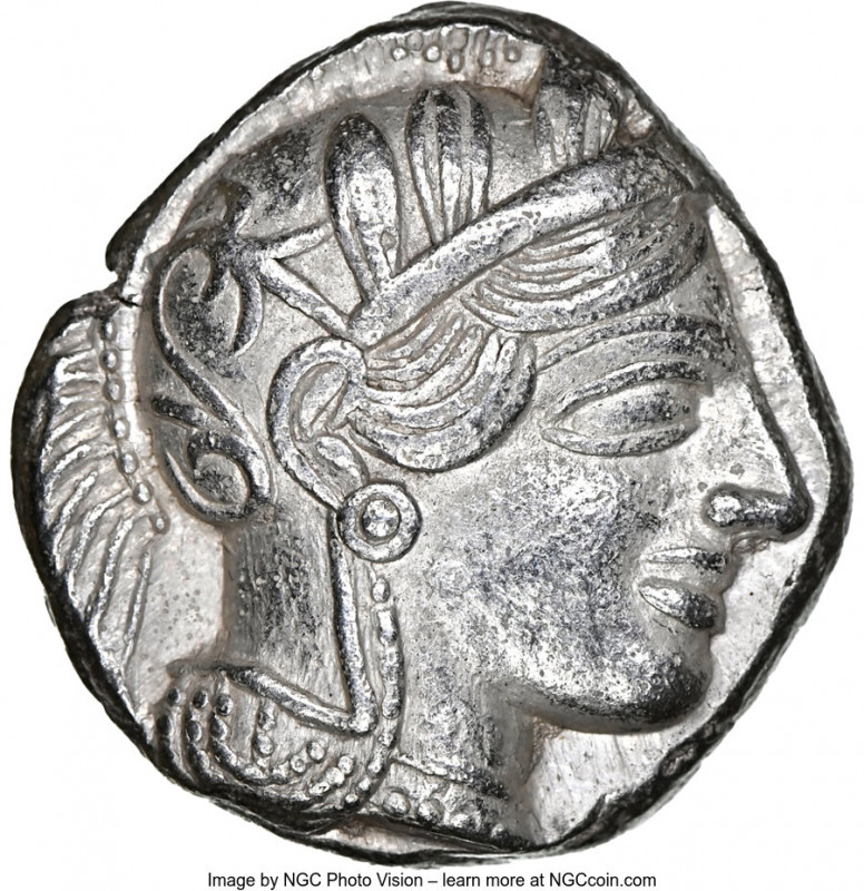 ATTICA. Athens. Ca. 440-404 BC. AR tetradrachm (24mm, 17.13 gm, 4h). NGC AU 5/5 ...