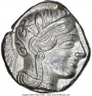 ATTICA. Athens. Ca. 440-404 BC. AR tetradrachm (24mm, 17.13 gm, 4h). NGC AU 5/5 - 3/5 Mid-mass coinage issue. Head of Athena right, wearing earring, n...