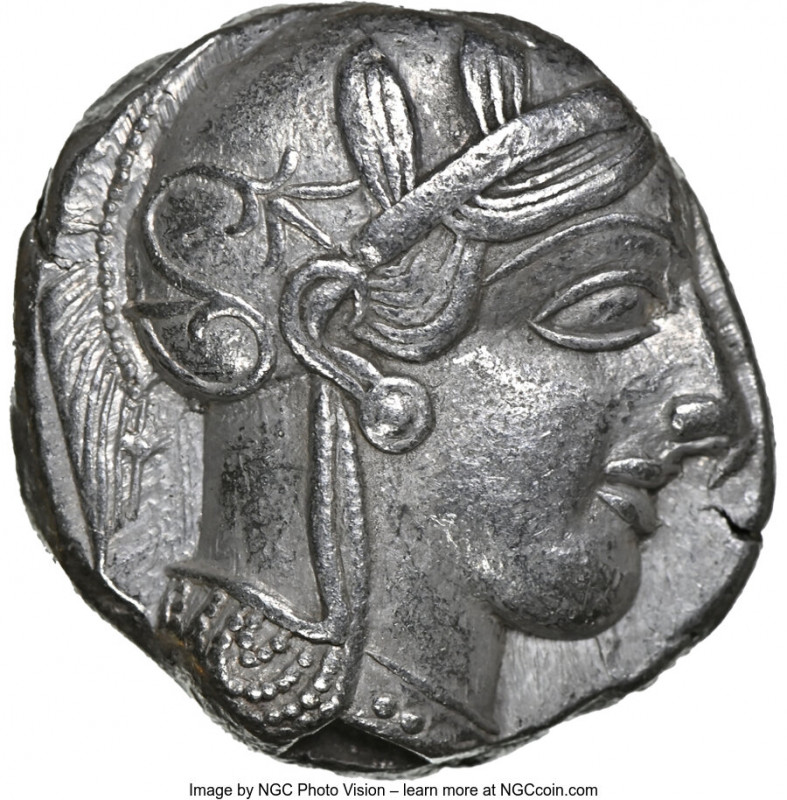 ATTICA. Athens. Ca. 440-404 BC. AR tetradrachm (24mm, 17.19 gm, 4h). NGC Choice ...