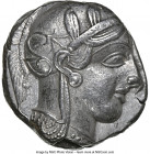 ATTICA. Athens. Ca. 440-404 BC. AR tetradrachm (24mm, 17.19 gm, 4h). NGC Choice XF 5/5 - 4/5. Mid-mass coinage issue. Head of Athena right, wearing ea...