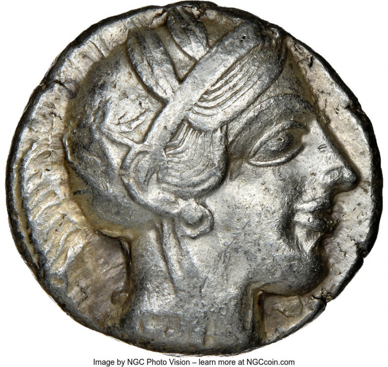 ATTICA. Athens. Ca. 440-404 BC. AR tetradrachm (23mm, 17.25 gm, 10h). NGC Choice...