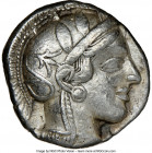 ATTICA. Athens. Ca. 440-404 BC. AR tetradrachm (22mm, 17.15 gm, 1h). NGC Choice VF 4/5 - 4/5. Mid-mass coinage issue. Head of Athena right, wearing ea...