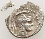 ATTICA. Athens. Ca. 2nd-1st centuries BC. AR hemidrachm or triobol (15mm, 1.66 gm, 12h). Choice VF, crystalized, broken. New style coinage, 137/6 BC. ...