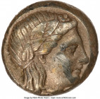 LESBOS. Mytilene. Ca. 377-326 BC. EL sixth-stater or hecte (9mm, 2.57 gm, 1h). NGC Choice XF 5/5 - 2/5, scuff. Laureate head of Apollo (Dionysus?) rig...