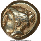 IONIA. Phocaea. Ca. 387-326 BC. EL sixth-stater or hecte (10mm, 2.54 gm). NGC Choice VF 3/5 - 5/5. Head of Artemis left, capped quiver over shoulder, ...
