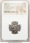 CARIAN ISLANDS. Rhodes. Ca. 250-200 BC. AR didrachm (20mm, 6.39 gm, 12h). NGC Choice VF 5/5 - 3/5. Mnasimaxus, magistrate. Radiate head of Helios faci...