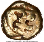 LYDIAN KINGDOM. Alyattes or Walwet (ca. 610-546 BC). EL 1/12 stater or hemihecte (8mm, 1.18 gm). NGC Choice Fine 5/5 - 2/5, countermarks. Sardes mint....