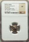 LYCIAN LEAGUE. Myra. Ca. 2nd-1st centuries BC. AR drachm (15mm, 11h). NGC XF. Series 1, Ca. 167-100 BC. Head of Apollo right, wearing taenia / ΛΥΚΙΩΝ,...