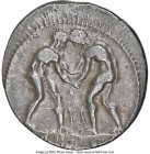 PAMPHYLIA. Aspendus. Ca. 380-250 BC. AR stater (23mm, 12h). NGC VF, brushed. Two wrestlers grappling, KI between, all within dotted circular border / ...