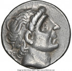 SELEUCID KINGDOM. Antiochus II Theos (261-246 BC). AR tetradrachm (27mm, 6h). NGC VF. Seleucia on the Tigris. Diademed head of Antiochus I right, dott...