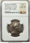 SELEUCID KINGDOM. Demetrius II Nicator, second reign (129-125 BC). AR tetradrachm (28mm, 13.95 gm, 1h). NGC AU 5/5 - 4/5. Tyre, dated Seleucid Era 186...