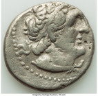 PTOLEMAIC EGYPT. Ptolemy II Philadelphus (285-246 BC). AR stater or tetradrachm (28mm, 13.85 gm, 12h). Choice Fine, countermarks. Sidon, Regnal Year 3...