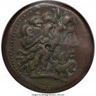 PTOLEMAIC KINGDOM. Ptolemy III (246-222 BC). AE drachm (43mm, 77.66 gm, 1h). NGC Choice VF 5/5 - 4/5. Alexandria, 222-220/19 BC. Head of Zeus right, w...