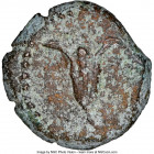 JUDAEA. Hasmoneans. John Hyrcanus I (135-104 BC). AE prutah (14mm, 7h). NGC VF. In the name of Seleucid King Antiochus VII, Jerusalem, dated Seleucid ...