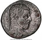 SYRIA. Emesa. Macrinus (AD 217-218). BI tetradrachm (24mm, 10.99 gm, 6h). NGC Choice VF 3/5 - 3/5. AYT K M OΠ CE MAKPINOC CE B, laureate head right / ...