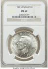 George VI Dollar 1938 MS63 NGC, Royal Canadian mint, KM37. 

HID09801242017

© 2022 Heritage Auctions | All Rights Reserved