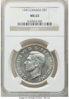 George VI Dollar 1945 MS63 NGC, Royal Canadian mint, KM37. 

HID09801242017

© 2022 Heritage Auctions | All Rights Reserved