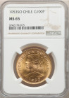 Republic gold 100 Pesos 1953-So MS65 NGC, Santiago mint, KM175. AGW 0.5885 oz. 

HID09801242017

© 2022 Heritage Auctions | All Rights Reserved
