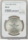 Republic "Star" Peso 1916 MS62 NGC, Philadelphia mint, KM15.2. Conservatively graded. 

HID09801242017

© 2022 Heritage Auctions | All Rights Reserved...