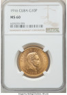 Republic gold 10 Pesos 1916 MS60 NGC, Philadelphia mint, KM20. AGW 0.4837 oz. 

HID09801242017

© 2022 Heritage Auctions | All Rights Reserved