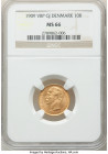 Frederick VIII gold 10 Kroner 1909 (h)-VBP MS66 NGC, Copenhagen mint, KM809. Two year type. AGW 0.1296 oz. From the "For My Daughters" Collection 

HI...