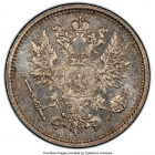 Russian Duchy. Alexander III 50 Pennia 1891-L MS65 PCGS, Helsinki mint, KM2.2. Tan-gray toning over Semi-Prooflike fields. 

HID09801242017

© 2022 He...
