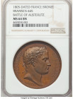 Napoleon bronze "Battle of Austerlitz" Medal 1805-Dated MS64 Brown NGC, Bram-445. 41mm. By Droz. NAPOLEON EMP. ET ROI His laureate head right / BATAIL...
