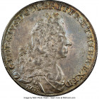 Brunswick-Lüneburg-Calenberg-Hannover. George I of England 2/3 Taler 1723-HCB MS62 NGC, Clausthal mint, Dav-425. Bust on obverse type. Embellished wit...