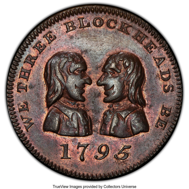 Middlesex. Denton's copper Farthing Token 1795 MS63 Brown PCGS, D&H-1057. WE THR...