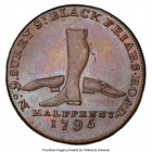 Middlesex. Guest's copper 1/2 Penny Token 1795 MS64 Brown PCGS, D&H-308. No. 9 SURRY ST. BLACK FRIARS ROAD around, boot, shoe and lady's slipper, HALF...