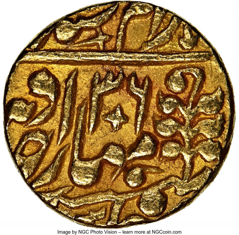 Jaipur. Ram Singh gold Mohur Year 36 (1871) MS61 NGC, KM125. 

HID09801242017

©...