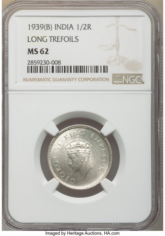 7-Piece Lot of Certified Assorted Issues NGC, 1) British India. George VI 1/2 Ru...