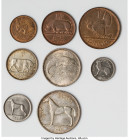 Free State 8-Piece Uncertified Proof Set 1928, 1) Farthing, KM1 2) 1/2 Penny, KM2 3) Penny, KM3 4) 3 Pence, KM4 5) 6 Pence, KM5 6) Shilling, KM6 7) Fl...