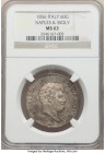Naples & Sicily. Ferdinand II 60 Grana 1856 MS63 NGC, KM361. Mottled lilac, orange, turquoise and plum toned. From the Meduno Collection 

HID09801242...