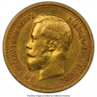 Nicholas II gold 7 Roubles 50 Kopecks 1897-AГ AU55 PCGS, St. Petersburg mint, KM-Y63.Bit-17. One year type. AGW 0.1867 oz. 

HID09801242017

© 2022 He...