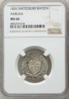 Aargau. Canton Batzen 1826 MS66 NGC, KM21. Taupe-gray tone and subdued luster. 

HID09801242017

© 2022 Heritage Auctions | All Rights Reserved