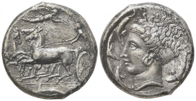 Sicily, Syracuse, Unsigned Tetradrachm in the style of Eukleidas struck under Di...