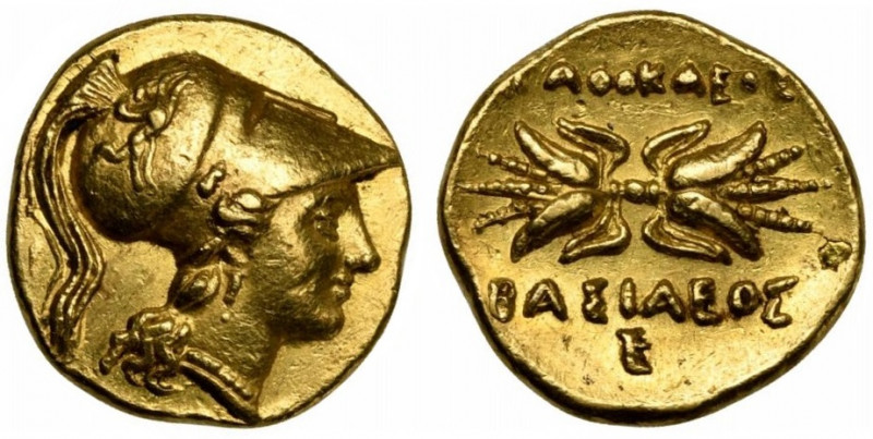 Sicily, Syracuse, Oktobol struck under Agathokles, ca. 295-289 BC; AV (g 5,77; m...