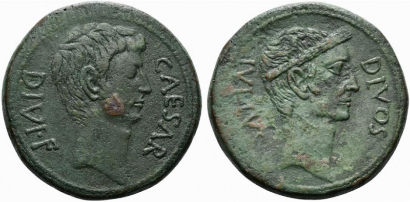 C. Caesar Octavianus, Bronze, Uncertain mint (in Italy ?), ca. 38 BC; AE (g 14,9...