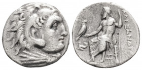 Greek
KINGS OF MACEDON, Alexander III 'the Great'. Struck under Kalas or Demarchos. Abydos(?), (Circa 325-323 BC)
AR Drachm (16.8mm, 3.9g)
Head of Her...