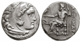 Greek
KINGS OF MACEDON. Civic issue in the name and types of Alexander III of Macedon (Circa 300 BC). Mylasa Mint
AR Drachm (15.7mm, 4.3g)
Head of Her...