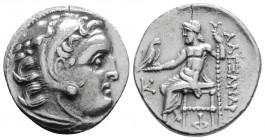 Greek 
KINGS OF MACEDON, Alexander III 'the Great' (Circa 336-323 BC)
AR Drachm (18.2mm, 4.10g)
Head of Herakles right, wearing lion skin / AΛΕΞΑΝΔΡΟΥ...