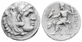 Greek
KINGS OF MACEDON, Alexander III ‘the Great’ (Circa 336-323 BC)
AR Drachm (16.7mm, 4g)
Head of Herakles to right, wearing lion skin headdress / A...