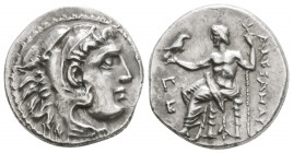 Greek
KINGS of THRACE. Lysimachos (Circa 305-281 BC) 
AR Drachm (18mm, 4.2g) 
Head of Herakles right, wearing lion skin / Zeus Aëtophoros seated left;...