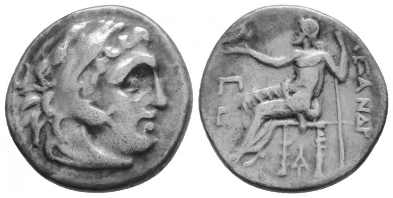 Greek
KINGS of THRACE. Lysimachos (Circa 305-281 BC)
AR Drachm (18.5mm, 3.90g)
H...