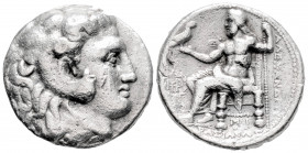 Greek
KINGS OF MACEDON, Alexander III the Great (Circa 336-323 BC) 
AR tetradrachm (25mm, 16.4g)
Head of Heracles right, wearing lion skin headdress, ...
