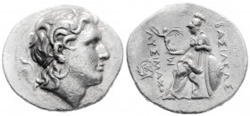Greek
KINGS OF THRACE, Lysimachos (Circa 305-281 BC) 
AR Tetradrachm (30.9mm, 16.3g)
Diademed head of Alexander the Great to right with horn of Ammon ...