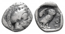 Greek 
ATTICA, Athens (Circa 454-404 BC)
AR Obol (9.3mm, 0.62g)
Helmeted head of Athena right / AΘE. Owl standing right, head facing; olive sprig and ...