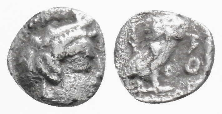 Greek
ATTICA, Athens (Circa 454-404 BC)
AR Hemiobol (6.6mm, 0.27g)
Helmeted head...