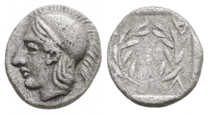 Greek
AEOLIS, Elaia (Circa 4th-3rd centuries BC) 
AR Diobol (10.7mm, 1.2g)
Helme...